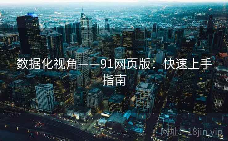 数据化视角——91网页版：快速上手指南