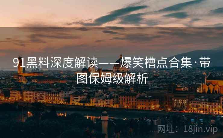 91黑料深度解读——爆笑槽点合集·带图保姆级解析